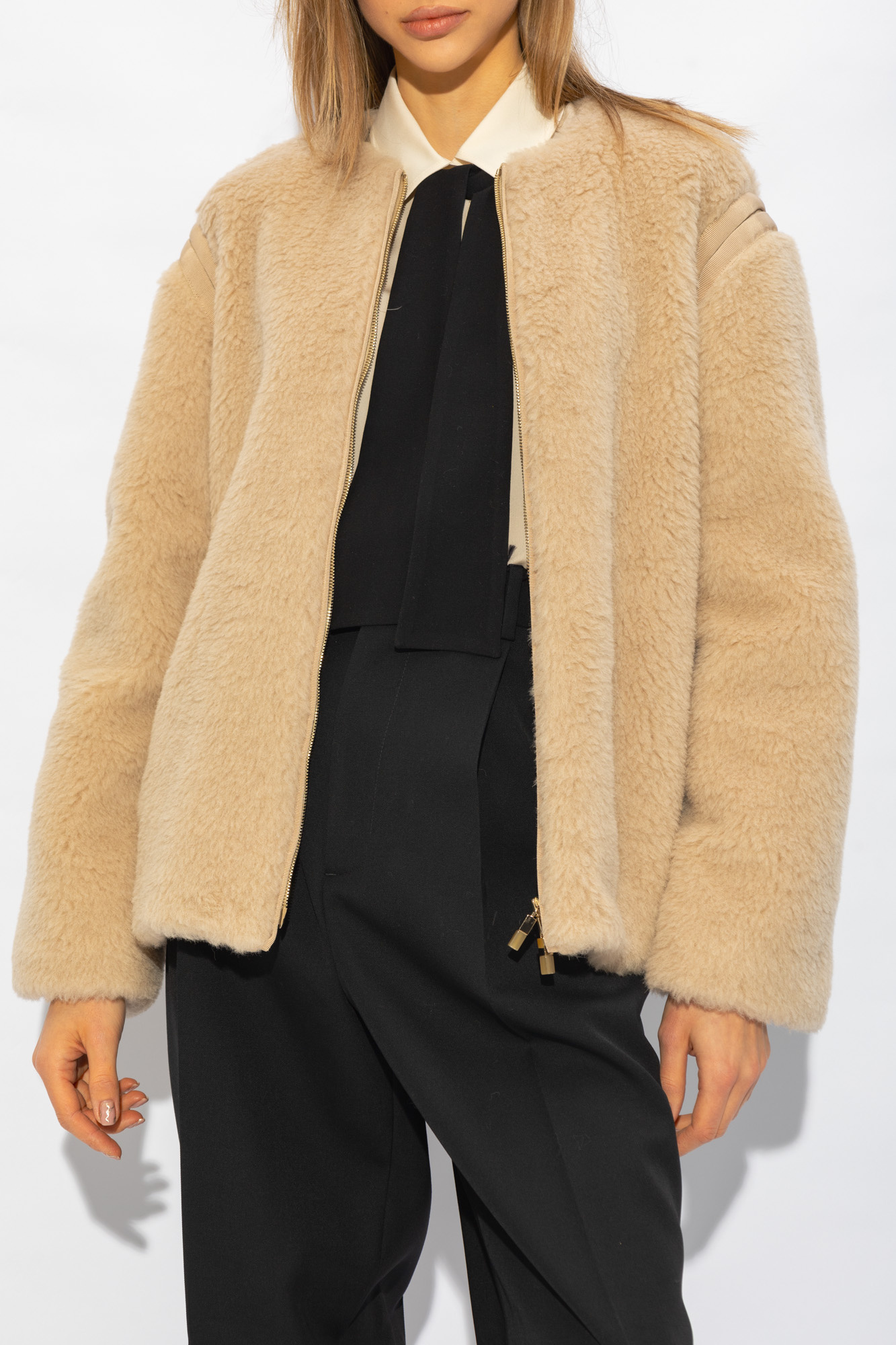 Max mara fur outlet vest